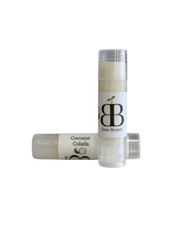 Boss Beauty Coconut Colada lip balm.