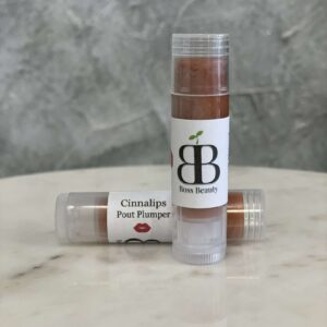 Cinnamon lip plumper by Boss Beauty.