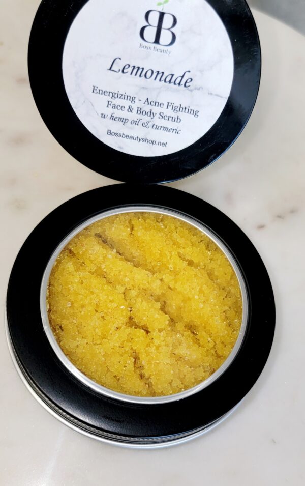 Lemonade face and body scrub.