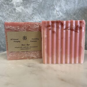 Pink Boss Bar soap with goats milk.