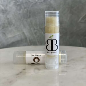 Boss Beauty hot cocoa lip balm.