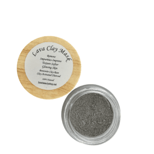 Lava clay mask for glowing skin.