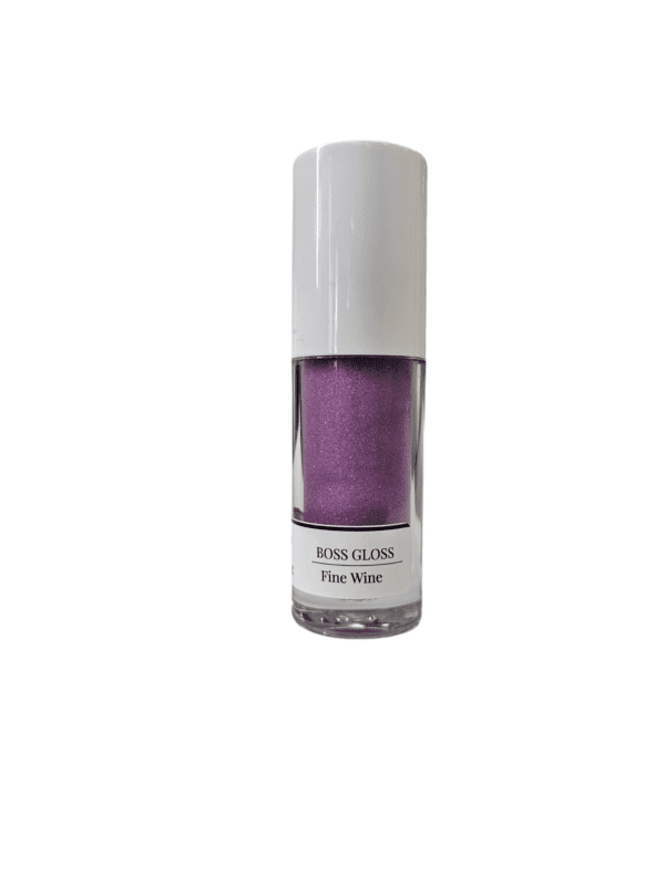 Purple Boss Gloss Fine Wine lip gloss.