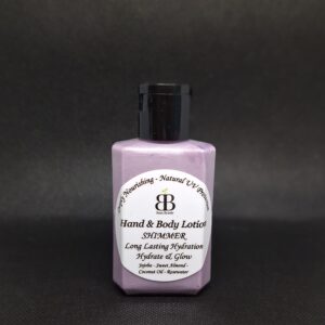 Shimmering hand and body lotion.