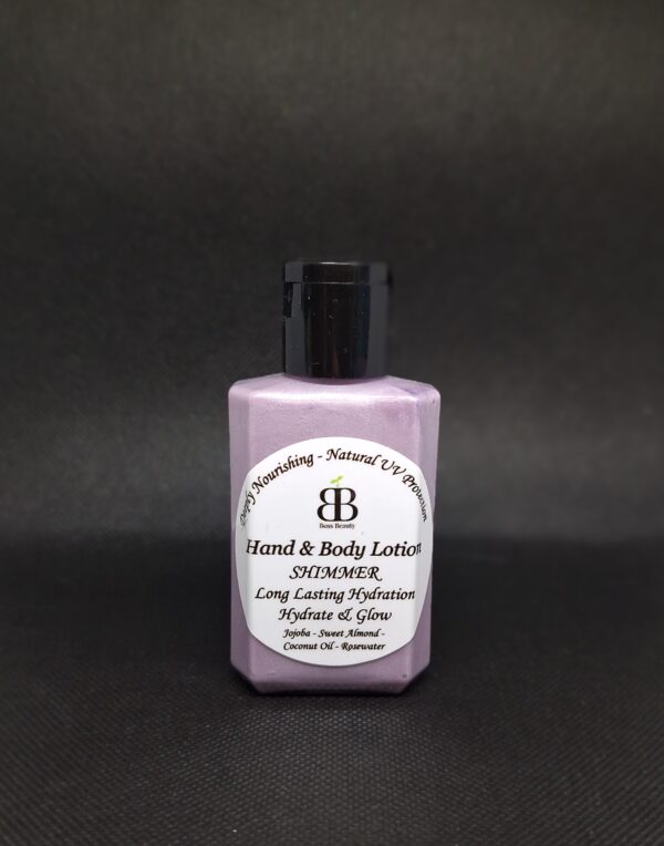 Shimmering hand and body lotion.