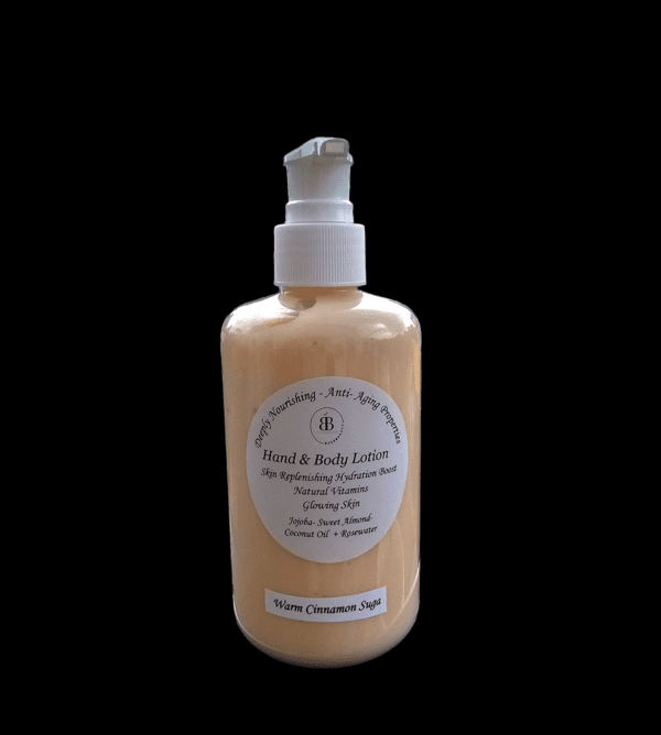 Warm cinnamon sugar hand and body lotion.