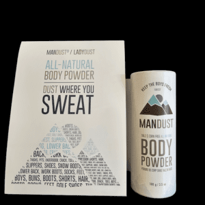 All-natural body powder for sweat.