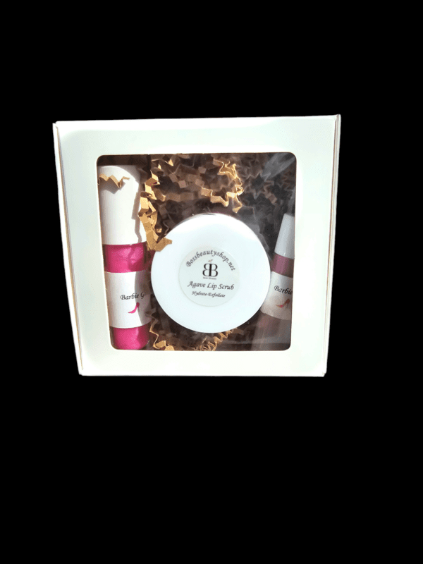 Agave lip scrub gift set.