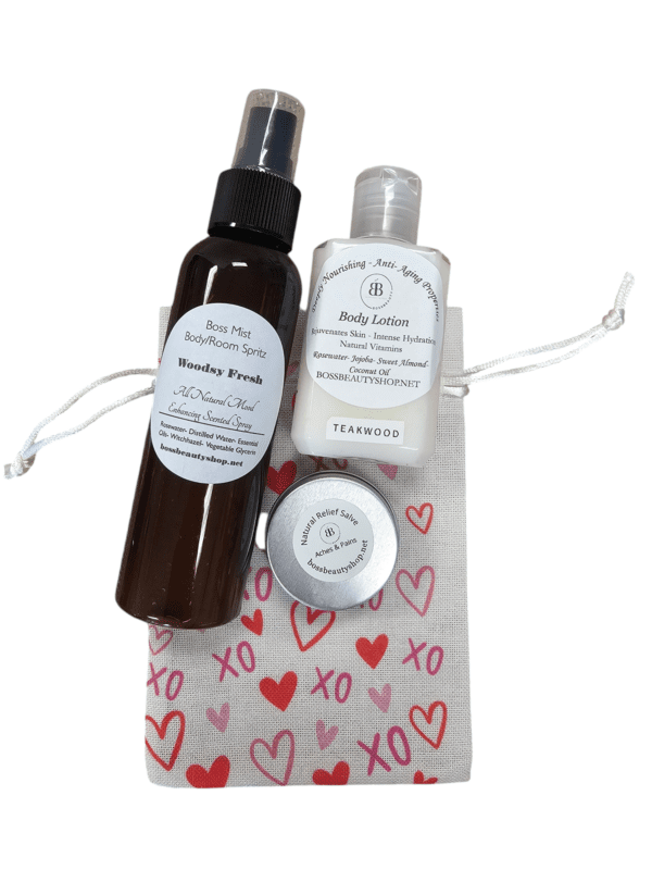 Woodsy Fresh Body Spray Teakwood Lotion Relief Set