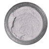 Jar of light grey facial cream.
