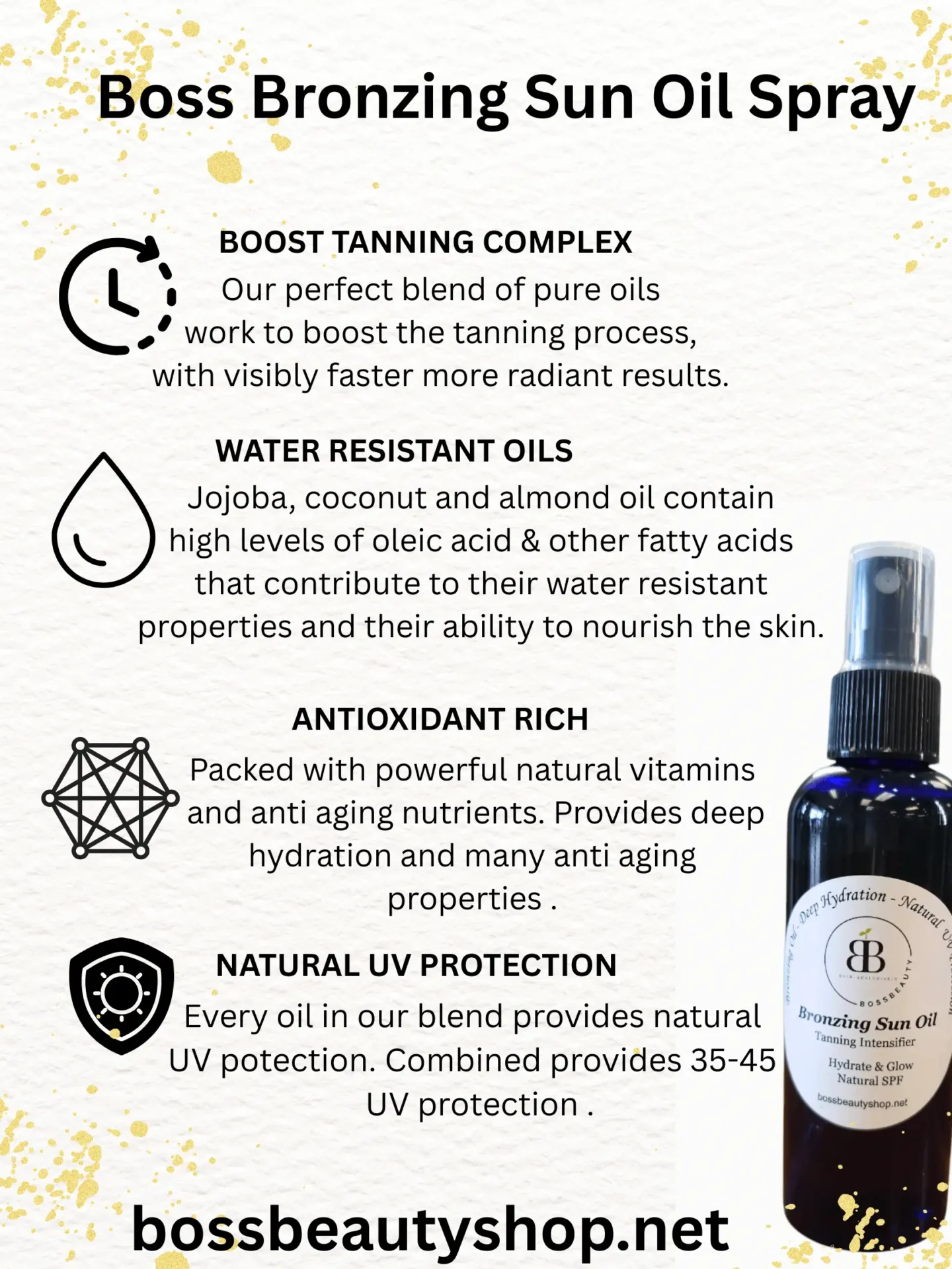 Bronzing Tan Enhancing Body Oil 10oz Mega